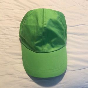Neon green baseball hat